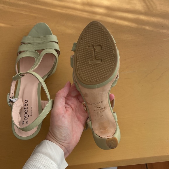 EUC Pale Green Repetto Heels - Picture 8 of 13